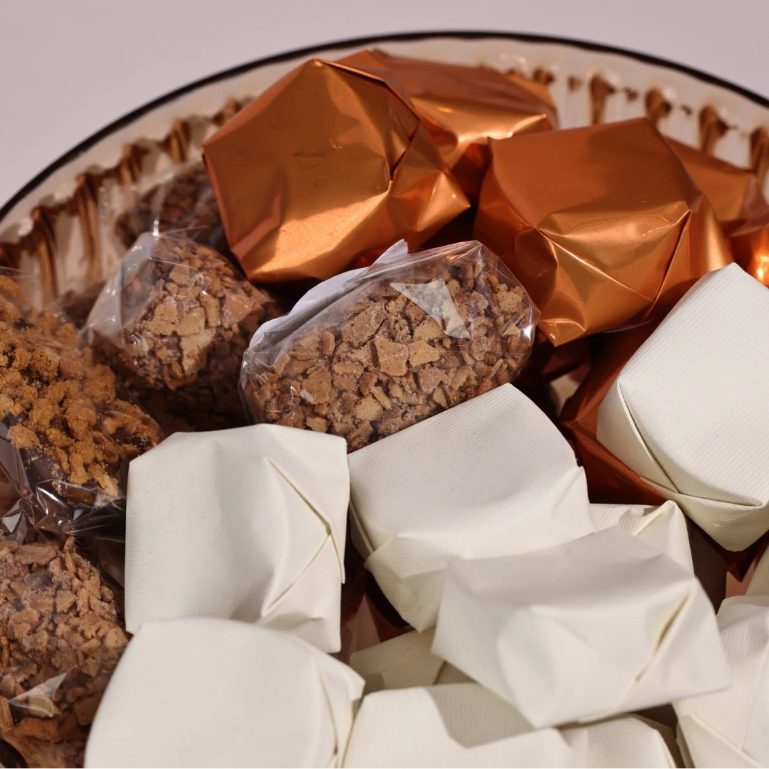 1KG Orange Glass Footed Bowl, Les Arcs en Ciel - Image 2